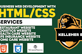 develop a responsive business website, wordpress, google sites, HTML, CSS, js