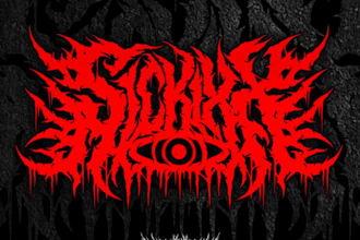 design a death metal, slam, and brutal logo for you