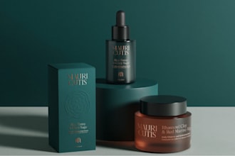design luxury skincare labels and packaging