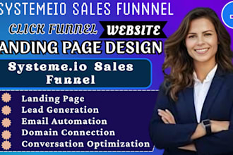 create systeme io sales funnel, systeme io landing page, clickfunnels website