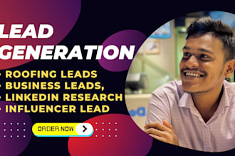 generate high quality business leads, roofing leads, and linkedin research