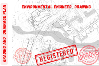 do grading plan, erosion sediment control plan environmental engineer drawing