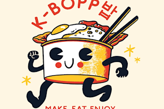 provide a modern and custom korean food rice logo design