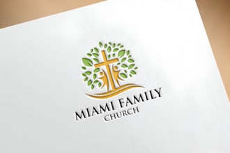 design unique modern church religious and ministry logo