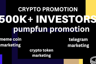 do telegram token promotion pumpfun promotion crypto memecoin marketing to 100x