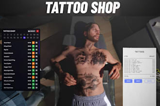 custom tattoo, custom ped, custom clothes, fivem chain, custom fivem ped