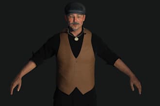 build stylized 3d character, aaa game model, rig in ue5, morph, uv map, texture