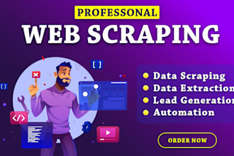 do web scraping and data extraction from any website using python