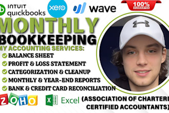 do monthly bookkeeping reconciliation profit and loss balance sheet in wave xero