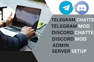 telegram community moderator, telegram chatter, hyper admin with 10 chatter