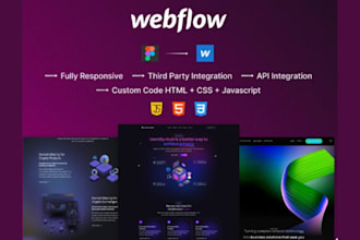 design, redesign or develop webflow website, webflow expert, figma to webflow