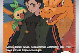 draw you custom pokemon trainer card in tcg style