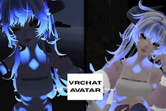 custom vrchat avatar vrc character 3d model vrc avatar furry avatar, nsfw avatar