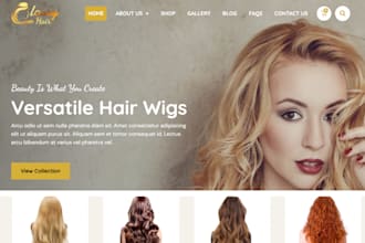 design profitable hair extension shopify store hair extension store hair website