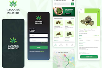 develop cannabis journal app, marijuana app, drug shop app, weed delivery app