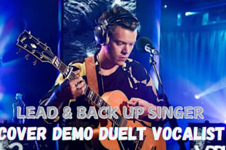 be male lead singer demo duet cover song for any genre backup vocalist