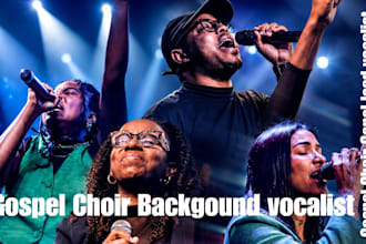 male gospel singer gospel choir backup vocal sing harmony christian choir singer