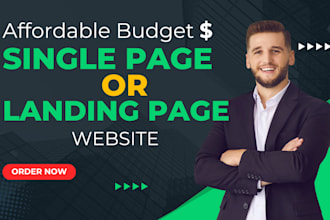 design and develop a unique responsive one page website
