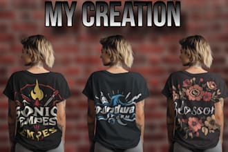 custom t shirt logo design unique and high quality