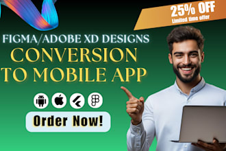convert your xd or figma design into amazing flutter mobile app development
