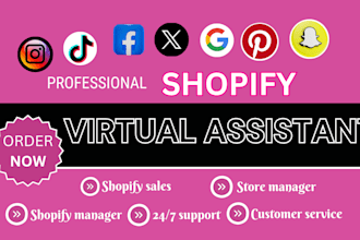 be your shopify virtual assistant, shopify store manager, shopify website design
