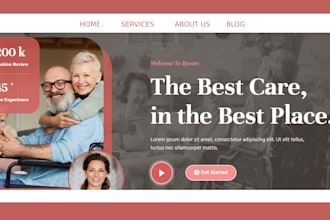 home care website, elderly care website, caregivers website, senior care website