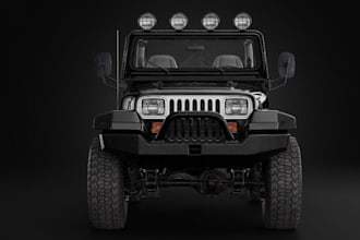 design 3d jeep wrangler for animation, futuristic vehicle design, gta 5, suv