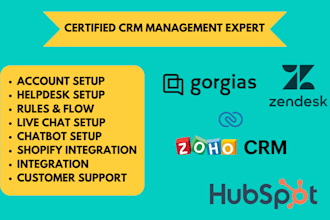 be your gorgias customer support, zendesk, fleshsales, zoho crm assistant
