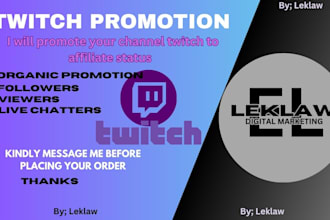 do organic twitch and kick promotion to bring in more live viewers