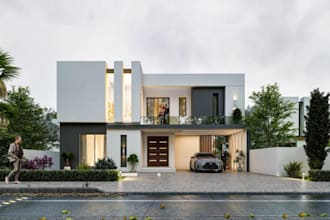 redesign 3d cgi house exterior, livingroom interior design, bedroom,8k rendering