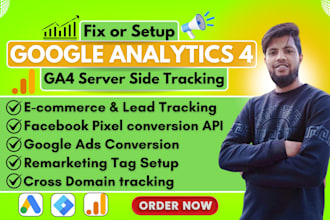 fix or setup google analytics 4 ga4 ecommerce tracking and server side tracking