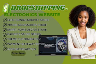 design a shopify electronics store redesign gadgets and mobile home appliances