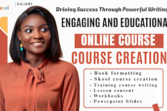 create online course content,  course creation  ebook writer, course curriculum