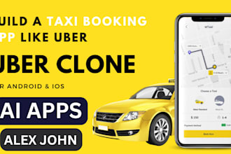 build ai taxi booking app, ai uber clone app, ai limousine web ai carpooling app