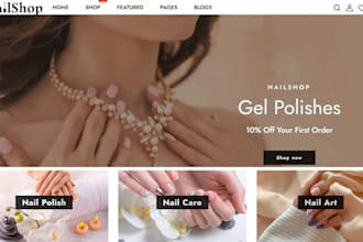 design luxury nail shopify store nailcare store nail salon store beauty website
