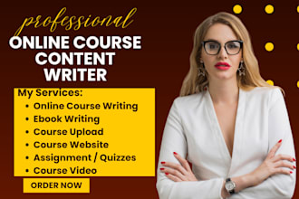 create ebook develop online course content, video course, kajabi course creation