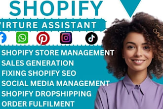shopify virtual assistant shopify manager for shopify sales marketing cro USA