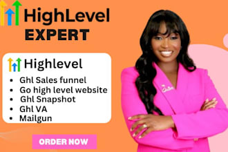 ghl sales funnel go high level website ghl VA ghl snapshot mailgun