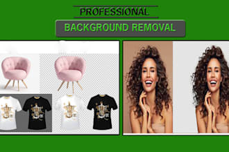 do transparent bg, background removal and any photo editing