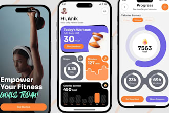 create ai fitness health app, ai workout app, gym app, nutrition wellness app
