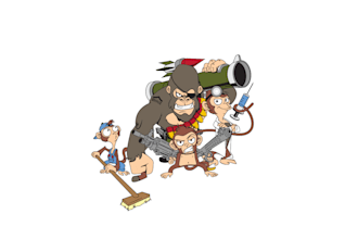 design unique ape and monkeys logo