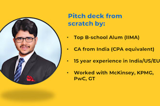 create investor ready pitch deck with valuation and research