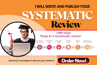 write systematic review, meta analysis, article writing and publication