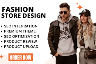 design fashion shopify store clothing website print on demand dropshipping store