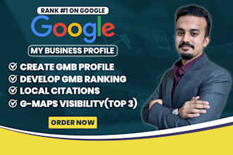 create gmb profile and develop google map ranking with citations for local SEO