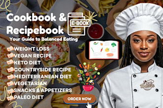 ghostwrite design cookbook recipe book food recipe nutrition, diet plan on canva