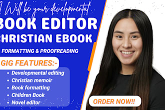 developmental book editor proofread christian memoir nonfiction children book