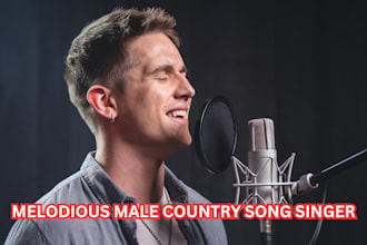 create fantastic male vocal custom country song, indie pop, folk as male singer