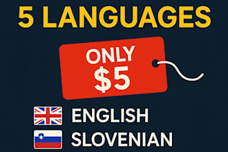 make a slovenian, german, italian or french translation