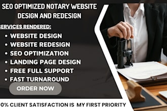 design notary website, lawyer landing page attorney, law firm website